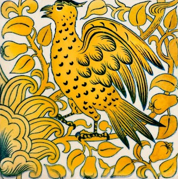 Lustre tile with bird design, | Free Photo - rawpixel