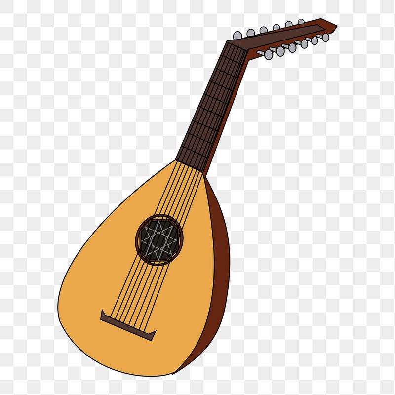 Lute, musical instrument png sticker, | Free PNG - rawpixel