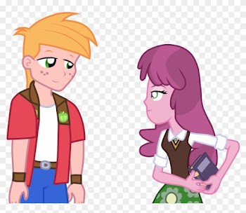 Luuandherdraws, Big Macintosh, Cheerilee, Cheerimac, - Equestria Girl Big Macintosh