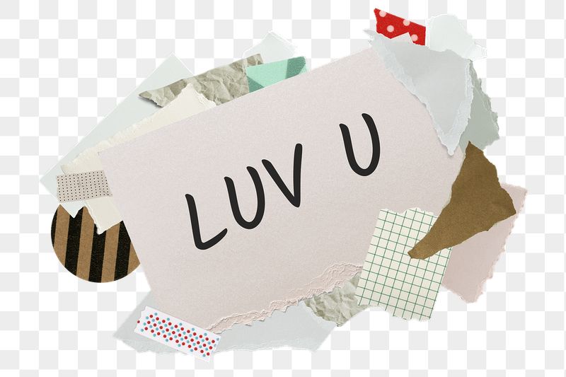 Luv U png word sticker, | Free PNG - rawpixel