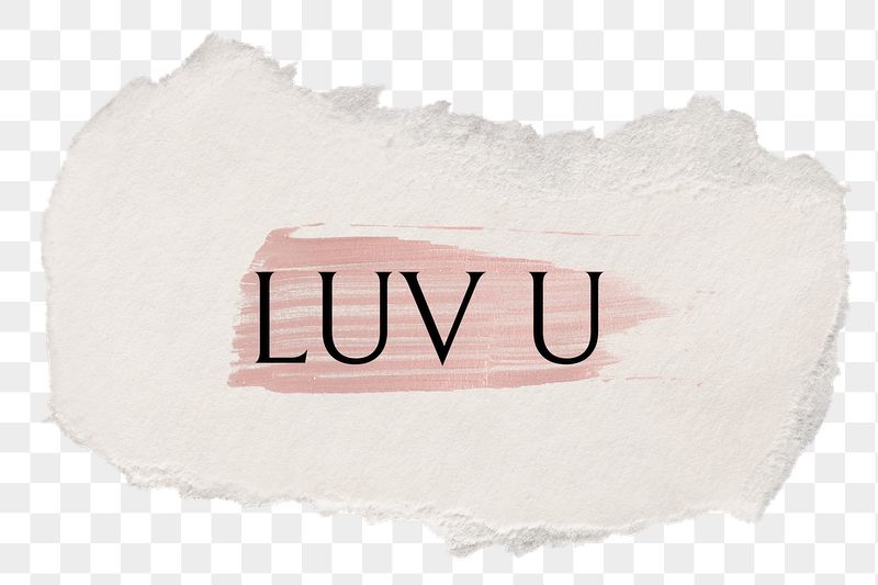 LUV U png word sticker | Free PNG - rawpixel