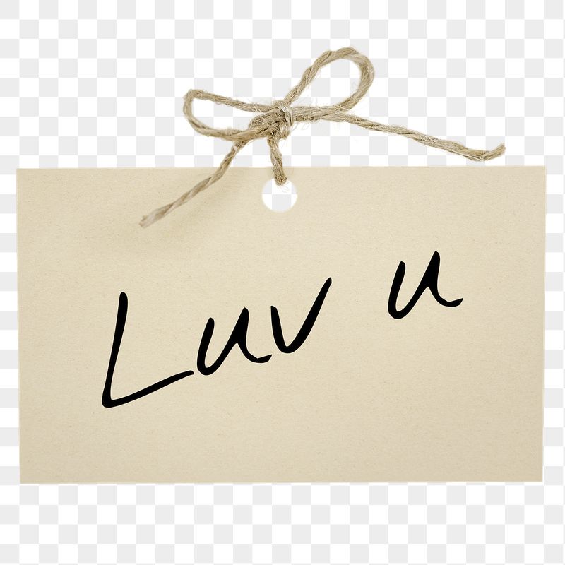 Luv u png word, torn | Free PNG - rawpixel