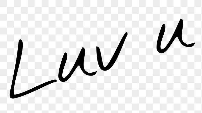 Luv u word png, simple | Free PNG - rawpixel