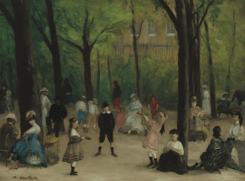 Luxembourg Gardens (1906) painting in high | Free Photo - rawpixel