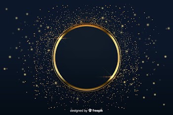 Luxurious background with golden ring Free Vector