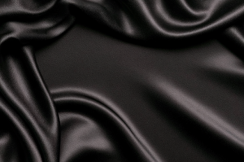 Luxurious Black Satin Fabric Background