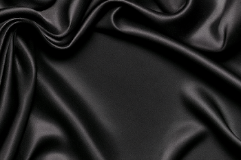 Luxurious Black Satin Silk Fabric Background