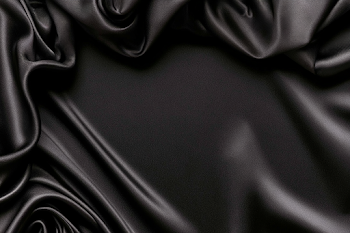 Luxurious Black Satin Silk Fabric Background