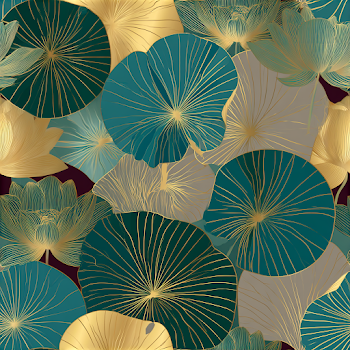 Luxurious Botanical Lotus Pattern