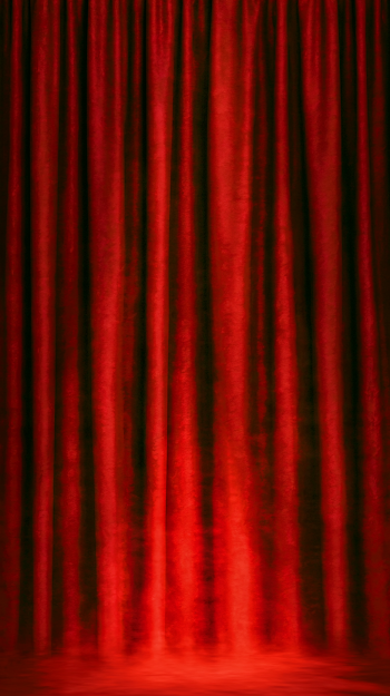 Luxurious Deep Red Velvet Theater Curtain