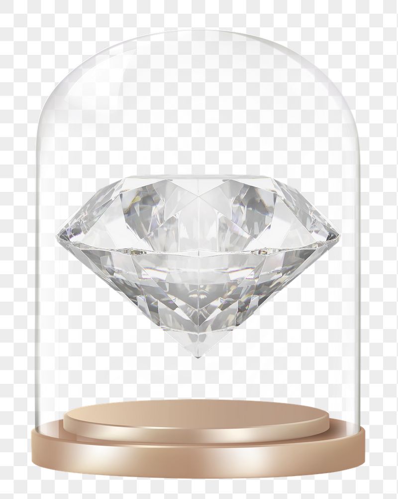 Luxurious diamond png glass dome | Free PNG - rawpixel