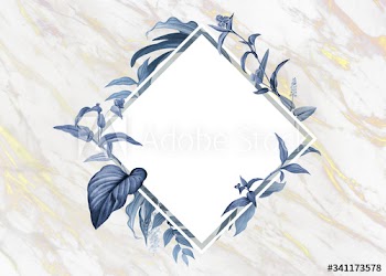 Luxurious floral wedding frame design