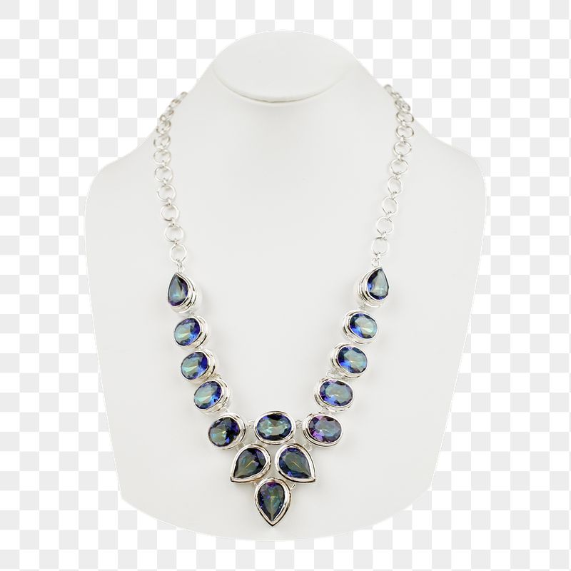 Luxurious gemstone necklace png sticker, | Free PNG - rawpixel