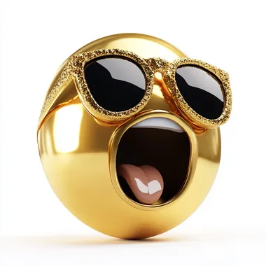 Luxurious Gold Emote with Stylish Sunglasses Luxurious Gold Emote with Stylish Sunglasses