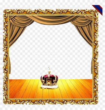 Luxurious Golden Curtains Frame Collection Creative - Luxury Photo Frames Png
