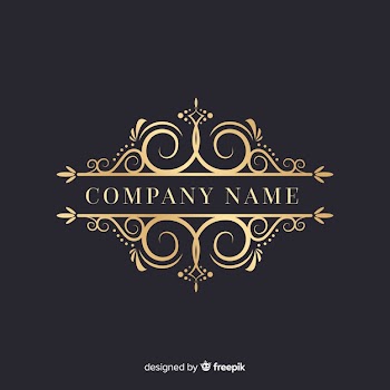 Luxurious ornamental logo with company name Free Vector