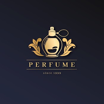 Luxurious perfume logo Free Vector