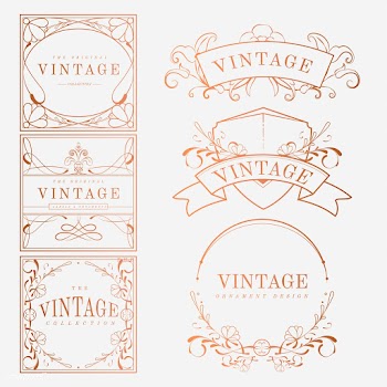 Luxurious vintage art nouveau badge vector se.. | Free stock vector - 519553