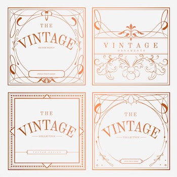 Luxurious vintage art nouveau badge vector se.. | Free stock vector - 519615