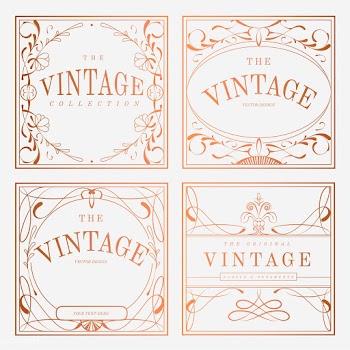 Luxurious vintage art nouveau badge vector se.. | Free stock vector - 519635