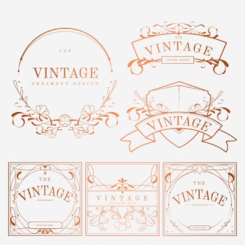 Luxurious vintage art nouveau badge vector se.. | Free stock vector - 519657