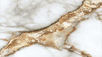 Luxurious White Carrara Marble Slab with Gold Veining
