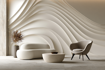 Luxury Abstract Wall Mural with Geometric Flow