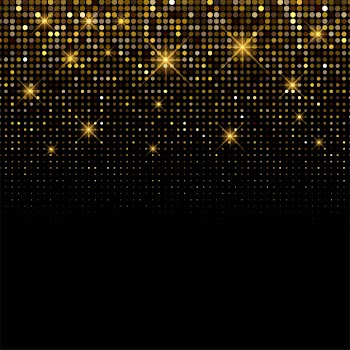 Luxury background shiny golden glitters background Free Vector