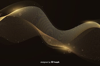 Luxury background with abstract golden wave Free Vector