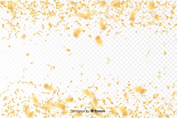 Luxury background with golden confetti Free Vector