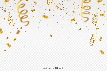Luxury background with golden confetti Free Vector