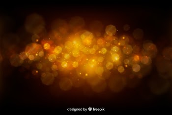 Luxury background with golden particles Free Vector