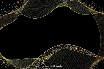 Luxury background with golden particles Free Vector