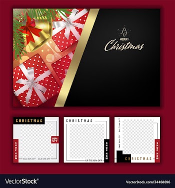 luxury christmas social media golden and black