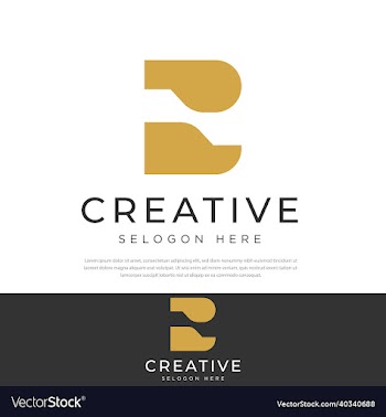 luxury company logo b logotype design line art