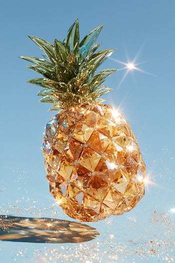 Luxury Crystal Pineapple Design