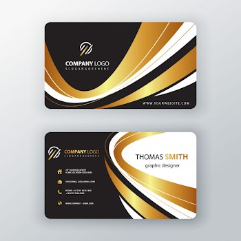 Luxury elegant business cardornament swirl visit card Free Vector