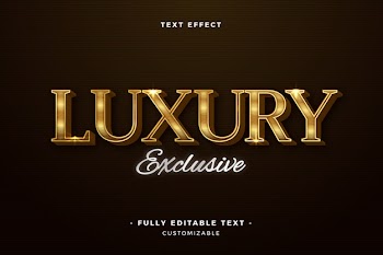 Luxury exclusive text effect Free Vector