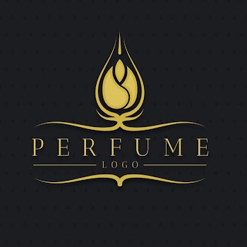 Luxury floral perfume logo Free Vector