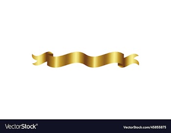 luxury gold reel ribbon badge