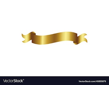 luxury gold reel ribbon badge