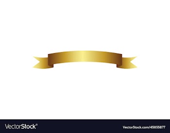 luxury gold reel ribbon badge