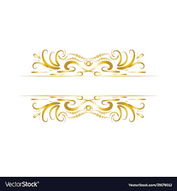 luxury gold title border png