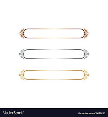 luxury gold title border png
