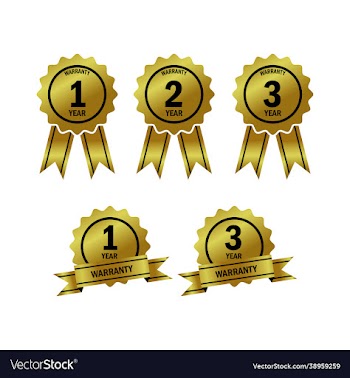 luxury gold warranty badge