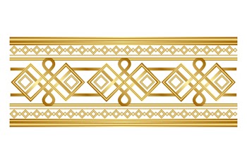 Luxury golden ornamental border Free Vector