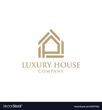 Luxury house logo identity vector image