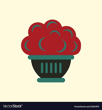 Luxury interior big plant in pot vector image