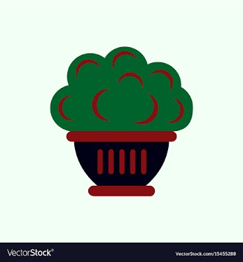 Luxury interior big plant in pot vector image