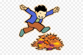 Luxury Leaf Pile Clipart Little Boy Jumping Through - Jumping On Leaves Clipart